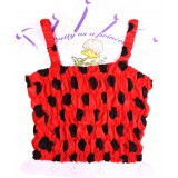 CTP321LD-LADY BUG  SATIN STRETCH TOP